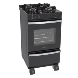 Fogão de Piso 4 Bocas Venax Maxi Vitreo Cor Preto Fosco Gás GLP Fogão de Piso 4 Bocas Venax Maxi Vitreo Cor Preto Fosco Gás GLP
