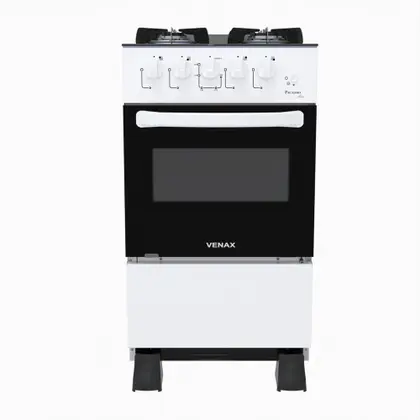Fogão de Piso 4 Bocas Venax Picasso Line Mesa de Vidro Cor Branco Bivolt