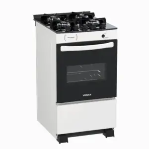 Fogão de Piso 4 Bocas Venax Picasso Vitreo Cor Branco Gás GLP Fogão de Piso 4 Bocas Venax Picasso Vitreo Cor Branco Gás GLP