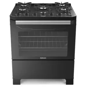 Fogão de Piso 5 Bocas Itatiaia Itamaster a Gás com Mesa de Vidro e Queimador Tripla Chama Preto Bivolt Fogão de Piso 5 Bocas Itatiaia Itamaster a Gás com Mesa de Vidro e Queimador Tripla Chama Preto Bivolt
