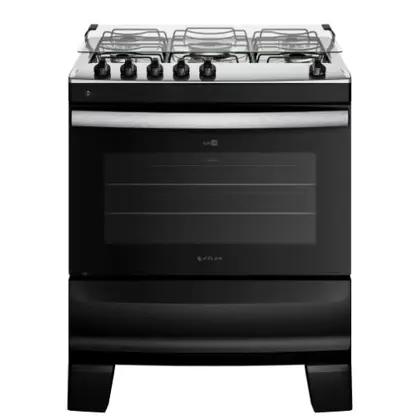 Fogão de Piso 5 Bocas Atlas Agile Up Glass Automático Preto