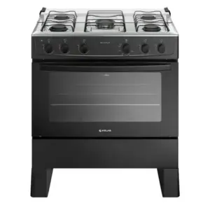 Fogão de Piso 5 Bocas Atlas Milão Plus Automático Preto Fogão de Piso 5 Bocas Atlas Milão Plus Automático Preto