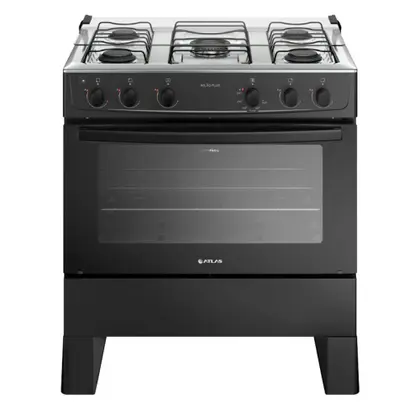 Fogão de Piso 5 Bocas Atlas Milão Plus Automático Preto