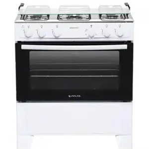 Fogão de Piso 5 Bocas Atlas Mônaco Plus com Mesa Inox Branco Bivolt Fogão de Piso 5 Bocas Atlas Mônaco Plus com Mesa Inox Branco Bivolt