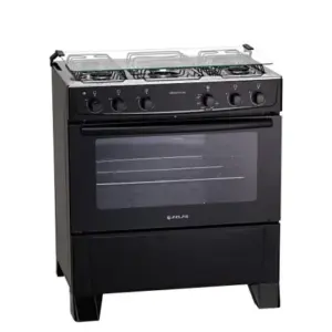 Fogão de Piso 5 Bocas Atlas Mônaco Plus com Acendimento Automático e Mesa Inox Preto Bivolt Fogão de Piso 5 Bocas Atlas Mônaco Plus com Acendimento Automático e Mesa Inox Preto Bivolt