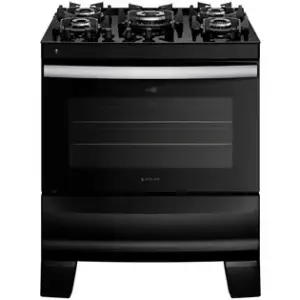 Fogão de Piso 5 Bocas Atlas Agile Up Glass com Mesa de Vidro Preto Fogão de Piso 5 Bocas Atlas Agile Up Glass com Mesa de Vidro Preto