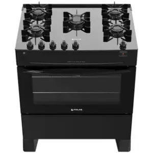 Fogão de Piso 5 Bocas Atlas Mônaco Top Glass com Mesa de Vidro Preto Fogão de Piso 5 Bocas Atlas Mônaco Top Glass com Mesa de Vidro Preto