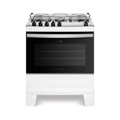Fogão de Piso 5 Bocas Atlas Agile Up com Mesa Inox Branco Bivolt