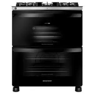 Fogão de Piso 5 Bocas Brastemp Duplo Forno Preto BFD5LAE Fogão de Piso 5 Bocas Brastemp Duplo Forno Preto BFD5LAE