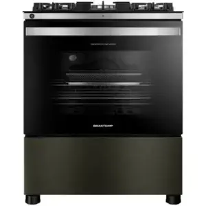 Fogão de Piso 5 Bocas Brastemp Eclipse Collection Preto BFS5LAP Fogão de Piso 5 Bocas Brastemp Eclipse Collection Preto BFS5LAP