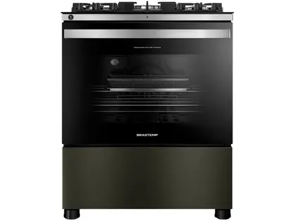 Fogão de Piso 5 Bocas Brastemp Eclipse Collection Preto BFS5LAP