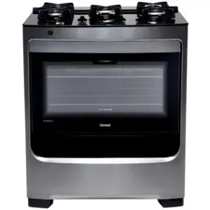 Fogão de Piso 5 Bocas Consul com Mesa de Vidro Inox CFS5VARUNA Fogão de Piso 5 Bocas Consul com Mesa de Vidro Inox CFS5VARUNA