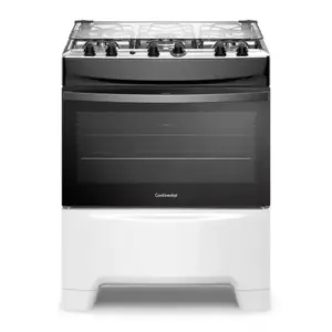 Fogão de Piso 5 Bocas Continental Premium Branco Automático com TOPLimpaFácil FC5IB Fogão de Piso 5 Bocas Continental Premium Branco Automático com TOPLimpaFácil FC5IB