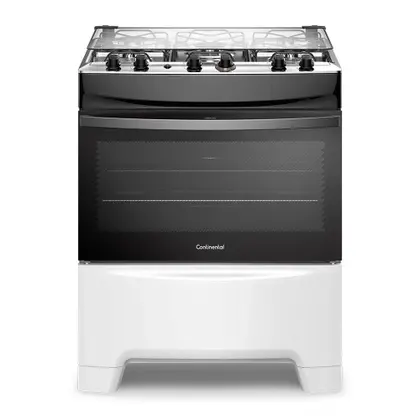Fogão de Piso 5 Bocas Continental Premium Branco Automático com TOPLimpaFácil FC5IB