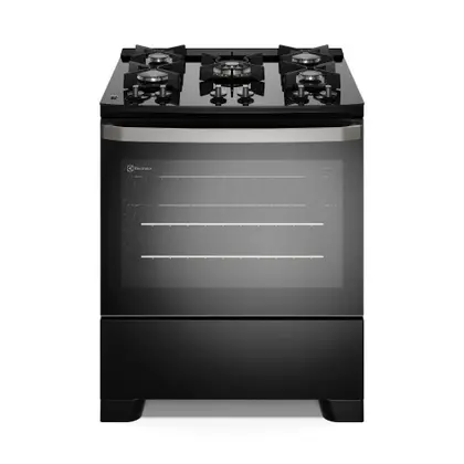 Fogão de Piso 5 Bocas Electrolux Automático com Mesa de Vidro Preto FE5GB