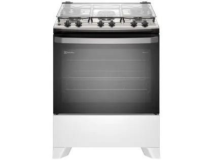 Fogão de Piso 5 Bocas Electrolux Efficient PerfectCook Branco FE5IB
