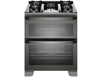 Fogão de Piso 5 Bocas Electrolux Duplo Forno com Timer Cinza FE5AD