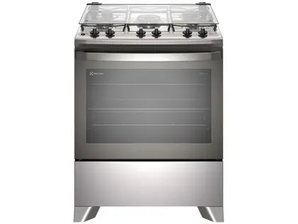 Fogão de Piso 5 Bocas Electrolux Efficient PerfectCook Cinza FE5IC