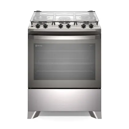 Fogão de Piso 5 Bocas Electrolux Efficient com Mesa Inox, PerfectCook e VaporBake FE5IC