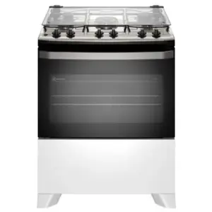 Fogão de Piso 5 Bocas Electrolux Efficient Inox Branco FE5IW Fogão de Piso 5 Bocas Electrolux Efficient Inox Branco FE5IW