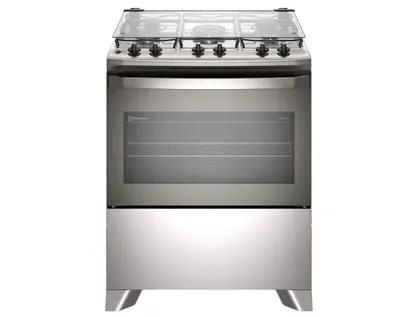 Fogão de Piso 5 Bocas Electrolux Efficient Inox Cinza FE5IG