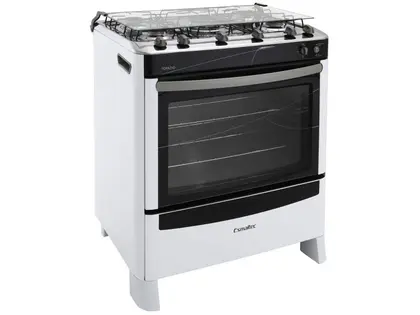 Fogão de Piso 5 Bocas Esmaltec Topázio Branco