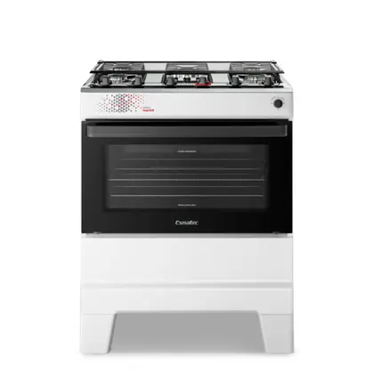 Fogão de Piso 5 Bocas Esmaltec Ideal Master Limpa Fácil Branco/Inox Bivolt T5ITB