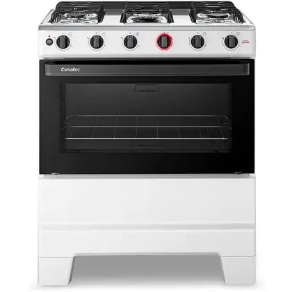 Fogão de Piso 5 Bocas Esmaltec Ideal Super Limpa Fácil Branco/Inox Bivolt F5IAB