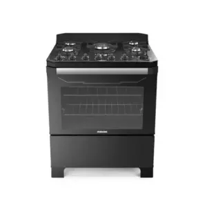 Fogão de Piso 5 Bocas Itatiaia Itamaster Digital com Tripla Chama a Gás Preto Fogão de Piso 5 Bocas Itatiaia Itamaster Digital com Tripla Chama a Gás Preto