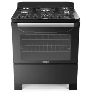 Fogão de Piso 5 Bocas Itatiaia Itamaster Digital com Painel Digital e Timer Preto Bivolt Fogão de Piso 5 Bocas Itatiaia Itamaster Digital com Painel Digital e Timer Preto Bivolt