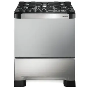 Fogão de Piso 5 Bocas Mueller Decorato Vetro com Timer Inox Fogão de Piso 5 Bocas Mueller Decorato Vetro com Timer Inox