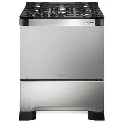 Fogão de Piso 5 Bocas Mueller Decorato Vetro com Timer Inox