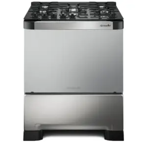 Fogão de Piso 5 Bocas Mueller Decorato Vetro Inox Fogão de Piso 5 Bocas Mueller Decorato Vetro Inox