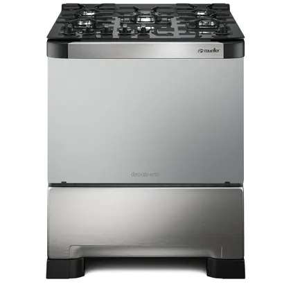 Fogão de Piso 5 Bocas Mueller Decorato Vetro Inox