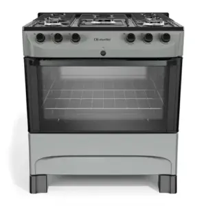 Fogão de Piso 5 Bocas Mueller Titânio com Mesa Esmaltada Fogão de Piso 5 Bocas Mueller Titânio com Mesa Esmaltada