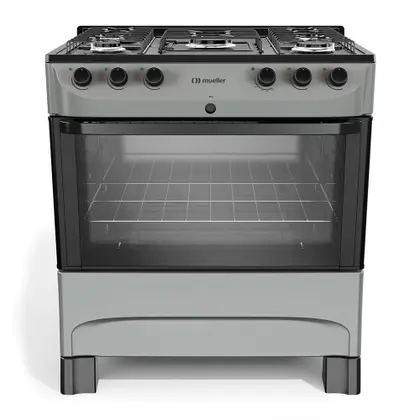 Fogão de Piso 5 Bocas Mueller Titânio com Mesa Esmaltada