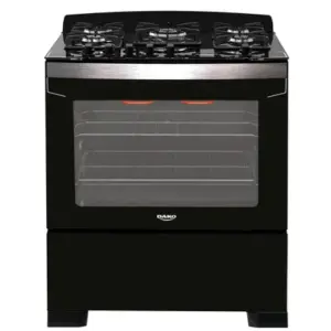 Fogão de Piso 5 Bocas Dako Diplomata Grill com Frente em Vidro Preto e Timer Digital Bivolt