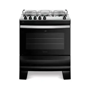 Fogão de Piso 5 Bocas Atlas Agile Up com Mesa Inox Preto Bivolt Fogão de Piso 5 Bocas Atlas Agile Up com Mesa Inox Preto Bivolt