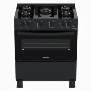 Fogão de Piso 5 Bocas Venax Picasso Line Preto Fosco Gás GLP Fogão de Piso 5 Bocas Venax Picasso Line Preto Fosco Gás GLP