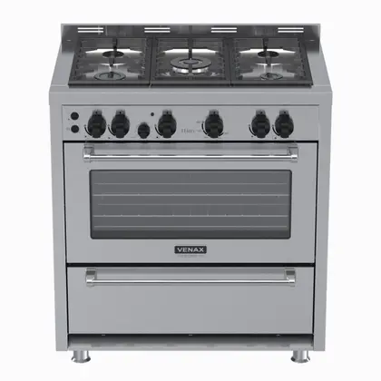 Fogão de Piso 5 Bocas Venax Temis Inox Gás GLP