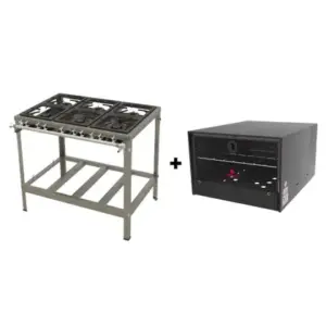 Fogão Industrial 6 Bocas Progás 3 Duplas a Gás com Forno Baixa Pressão PMSD 603F Fogão Industrial 6 Bocas Progás 3 Duplas a Gás com Forno Baixa Pressão PMSD 603F