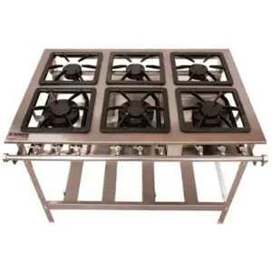 Fogão Industrial 6 Bocas Metal Brey Stand 3 Duplas Inox Baixa Pressão 106-3D-I Fogão Industrial 6 Bocas Metal Brey Stand 3 Duplas Inox Baixa Pressão 106-3D-I