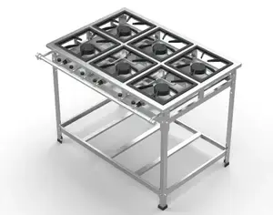 Fogão Industrial 6 Bocas Fast Gourmet P5 Inox Alta Pressão Fogão Industrial 6 Bocas Fast Gourmet P5 Inox Alta Pressão