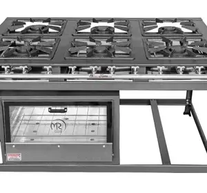 Fogão Industrial 6 Bocas MR. Fogões a Gás Baixa Pressão com Forno 600201 Fogão Industrial 6 Bocas MR. Fogões a Gás Baixa Pressão com Forno 600201