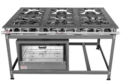 Fogão Industrial 6 Bocas MR. Fogões a Gás Baixa Pressão com Forno 600201