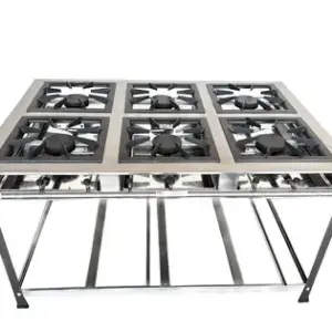 Fogão Industrial 6 Bocas MR.Fogões Tradicional 30x30cm P7 Inox Light a Gás Alta Pressão 610100 Fogão Industrial 6 Bocas MR.Fogões Tradicional 30x30cm P7 Inox Light a Gás Alta Pressão 610100