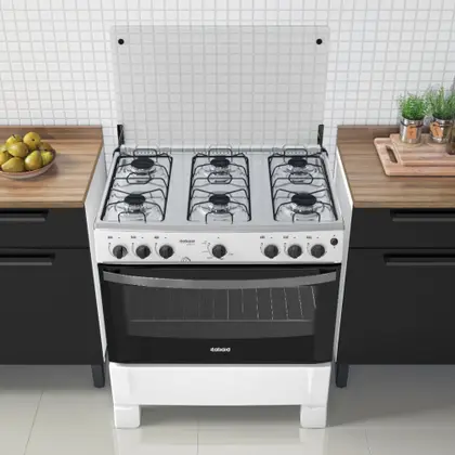 Fogão de Piso 6 Bocas Itatiaia Waves Branco com Acendimento Automático