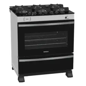 Fogão de Piso 6 Bocas Venax Maxi Vitreo Branco a Gás GLP Fogão de Piso 6 Bocas Venax Maxi Vitreo Branco a Gás GLP