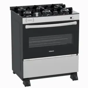 Fogão de Piso 6 Bocas Venax Picasso Vitreo Inox a Gás GLP Fogão de Piso 6 Bocas Venax Picasso Vitreo Inox a Gás GLP