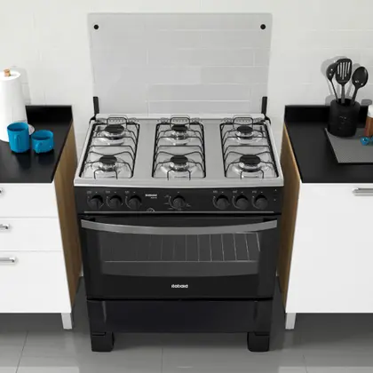 Fogão de Piso 6 Bocas Itatiaia Waves com Forno 88 Litros e 6 trempes